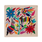 Mexican Otomi embroidered cushion cover (armadillos)
