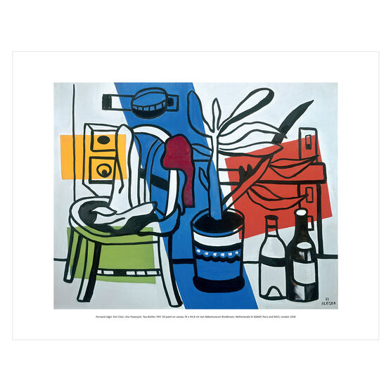 Fernand Léger: One Chair, One Flowerpot, Two Bottles mini print