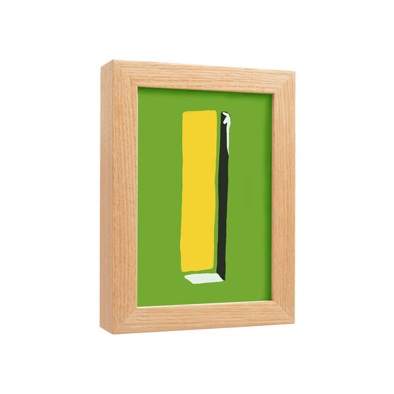 Bob and Roberta Smith Bobs Alphabet framed A6 print: I