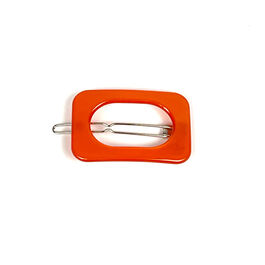 Orange rectangle hair slide