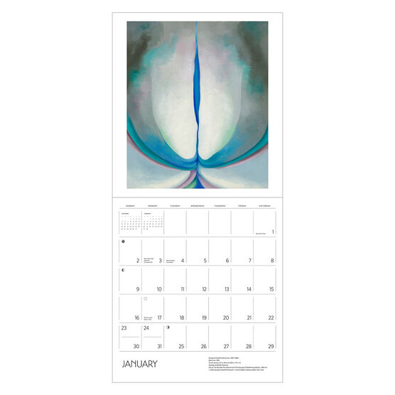 O'Keeffe 2022 wall calendar Books Tate Shop Tate