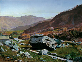 Atkinson Grimshaw: Bowder Stone, Borrowdale