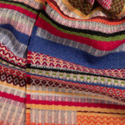 Crimson striped scarf