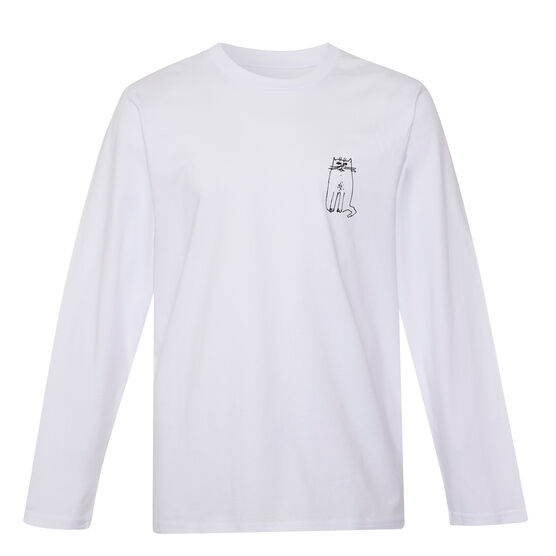 James Boswell Cats white long sleeved t-shirt