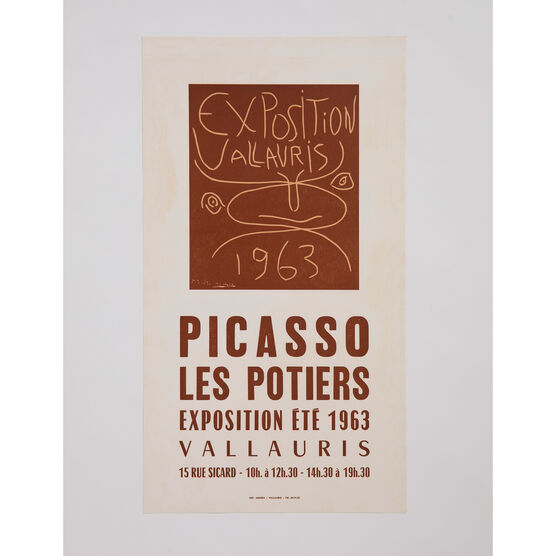 Picasso Les Potiers Exposition 1963 rare vintage poster
