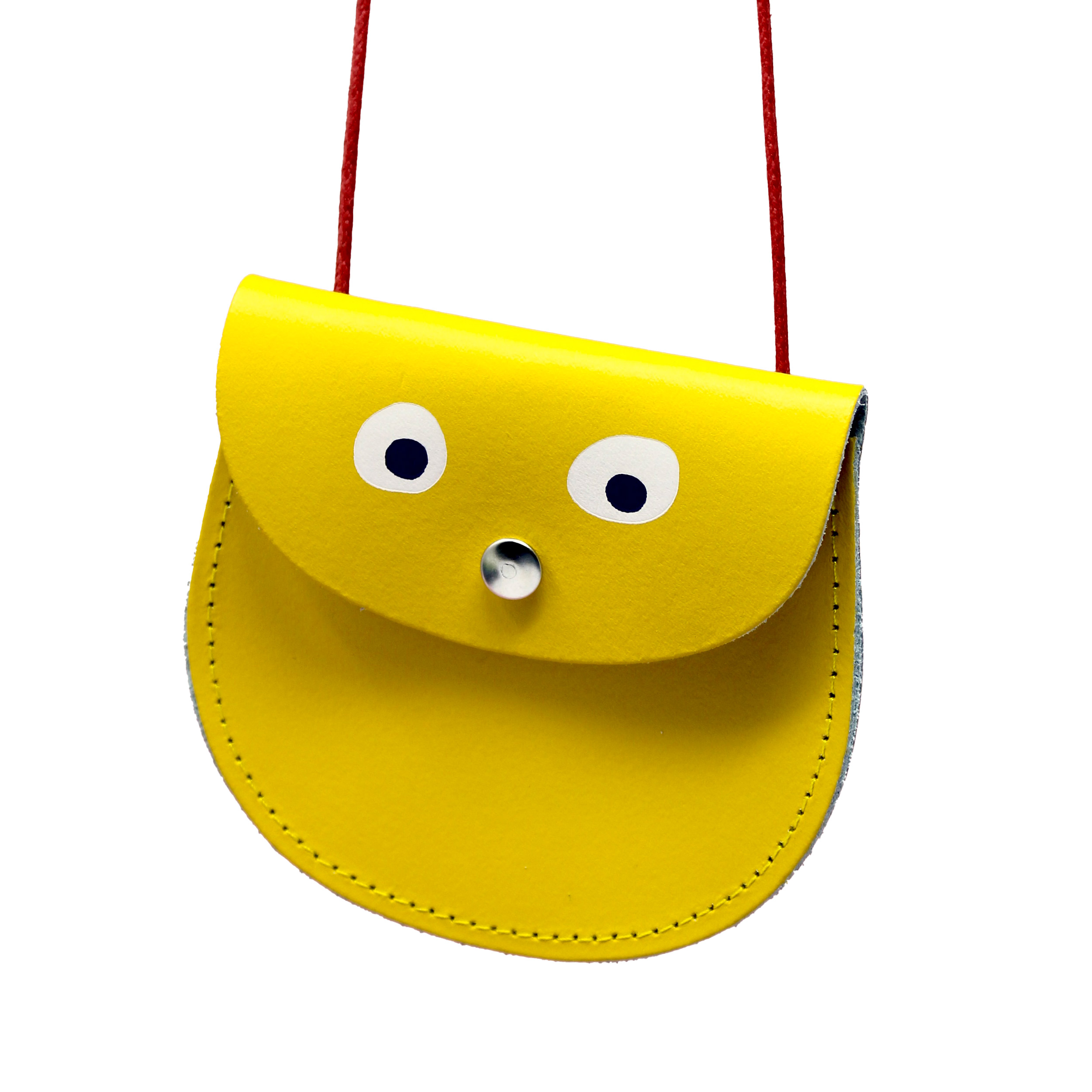 Yellow Googly Eye string purse