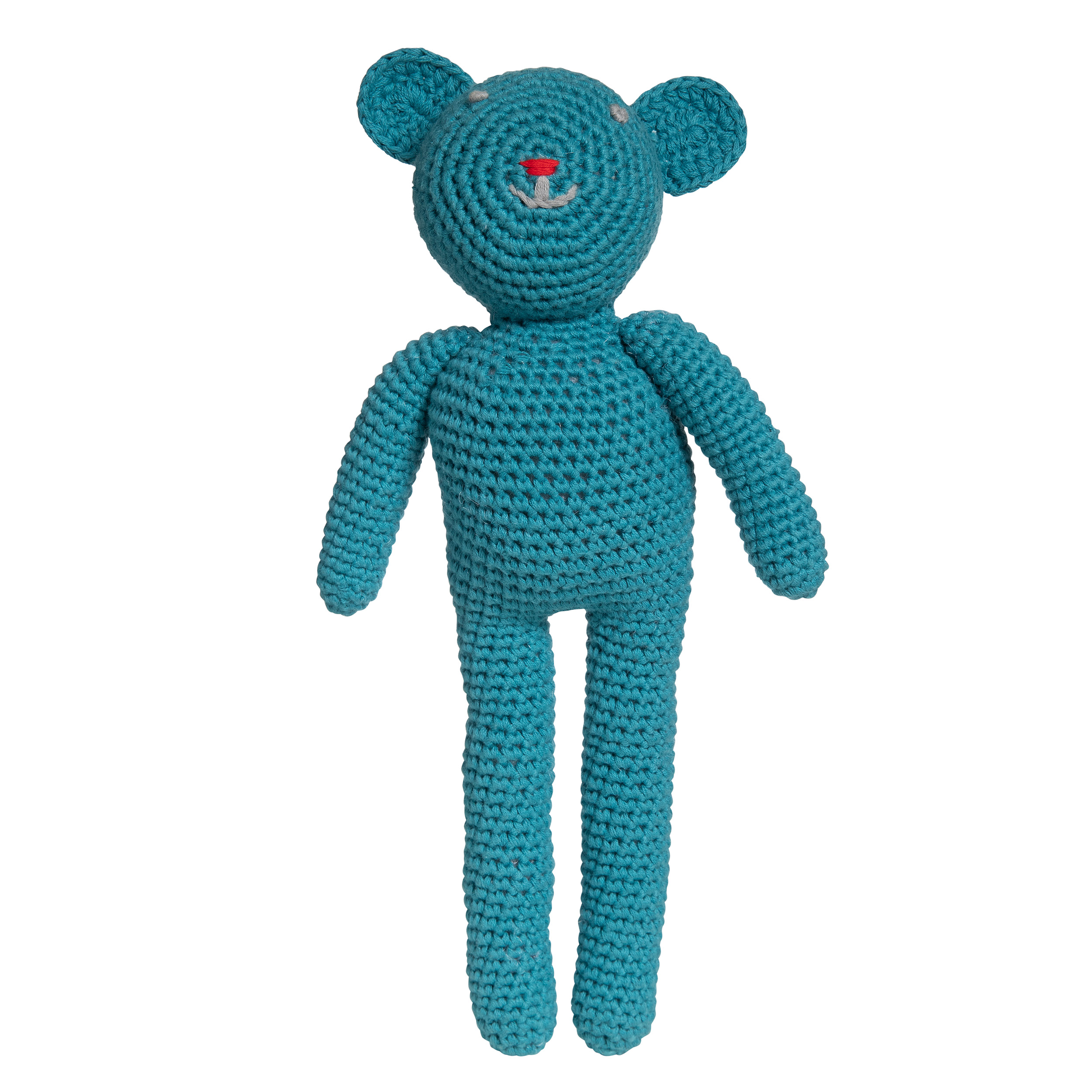 Blue Bobby Bear crochet toy