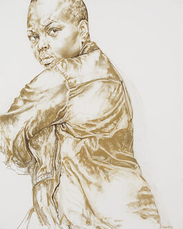 Claudette Johnson, 'Figure in raw umber, 2018
